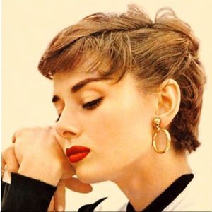 Gold Doorknocker hoop earrings